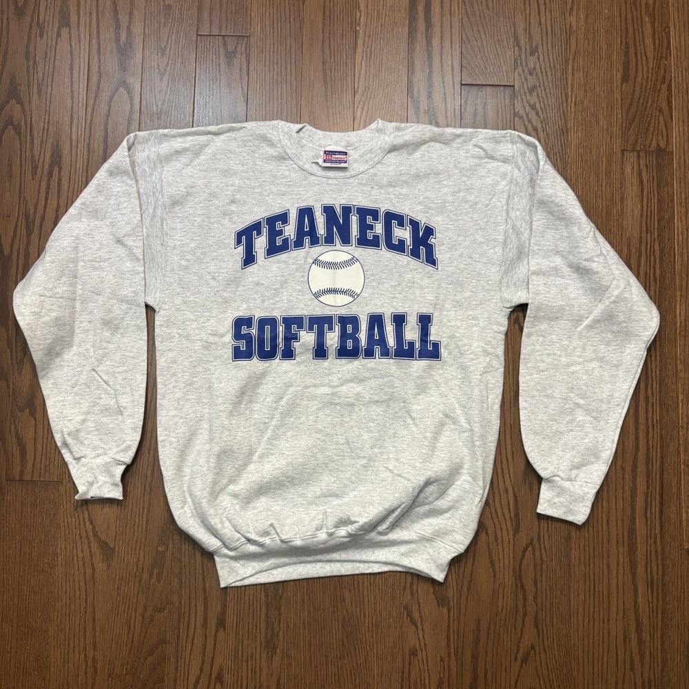 Vintage 90s Hanes Heavyweight Sweatshirt Softball Crewneck New Jersey NJ Men's M